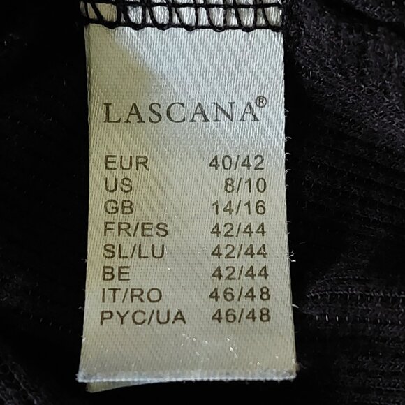 Lascana Short Sleeve Tops 1 Black & 1 Blue Women's Size 8/10 - Picture 7 of 16